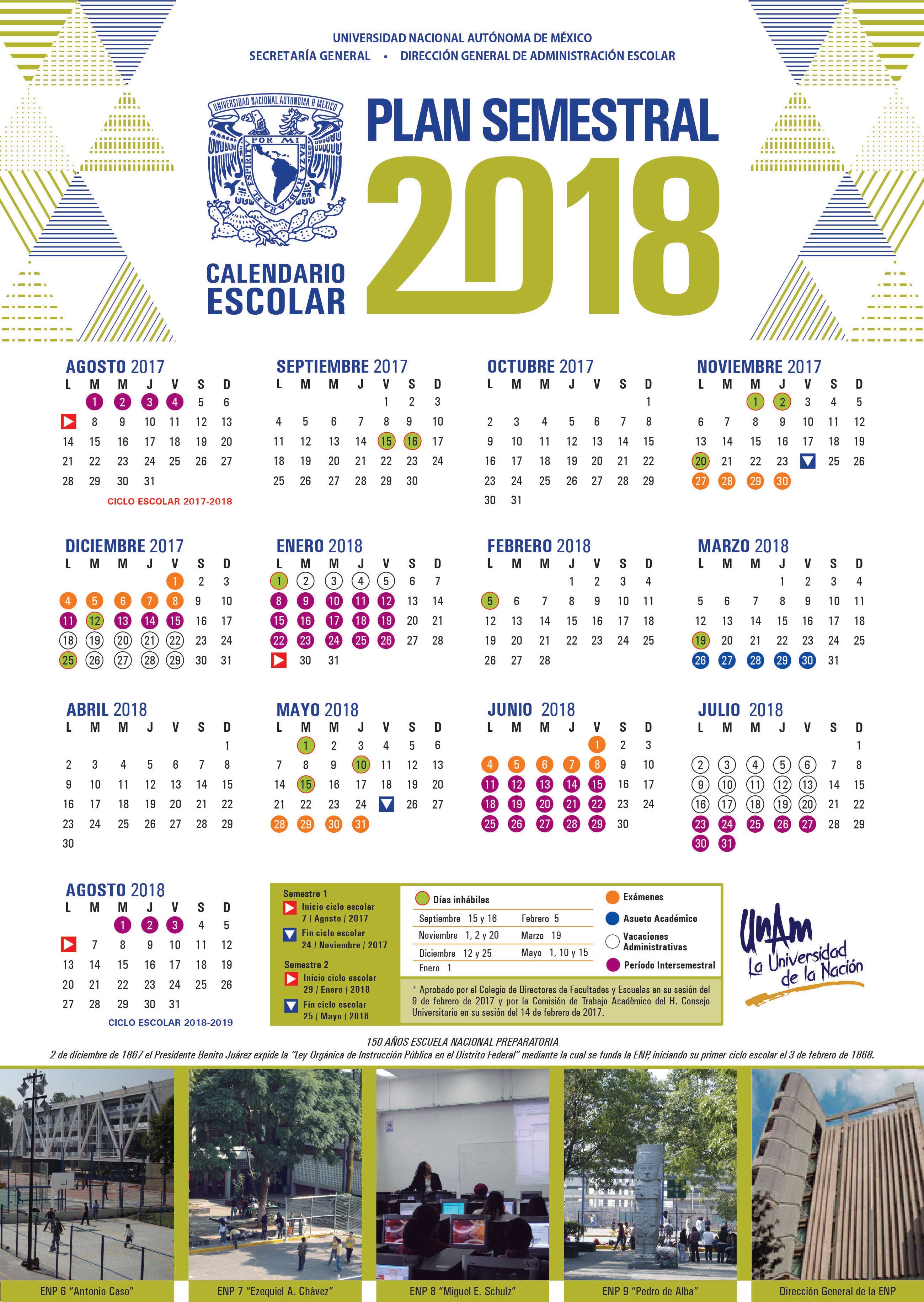 calendario anual y semestral facultad de estudios superiores zaragoza calendario anula