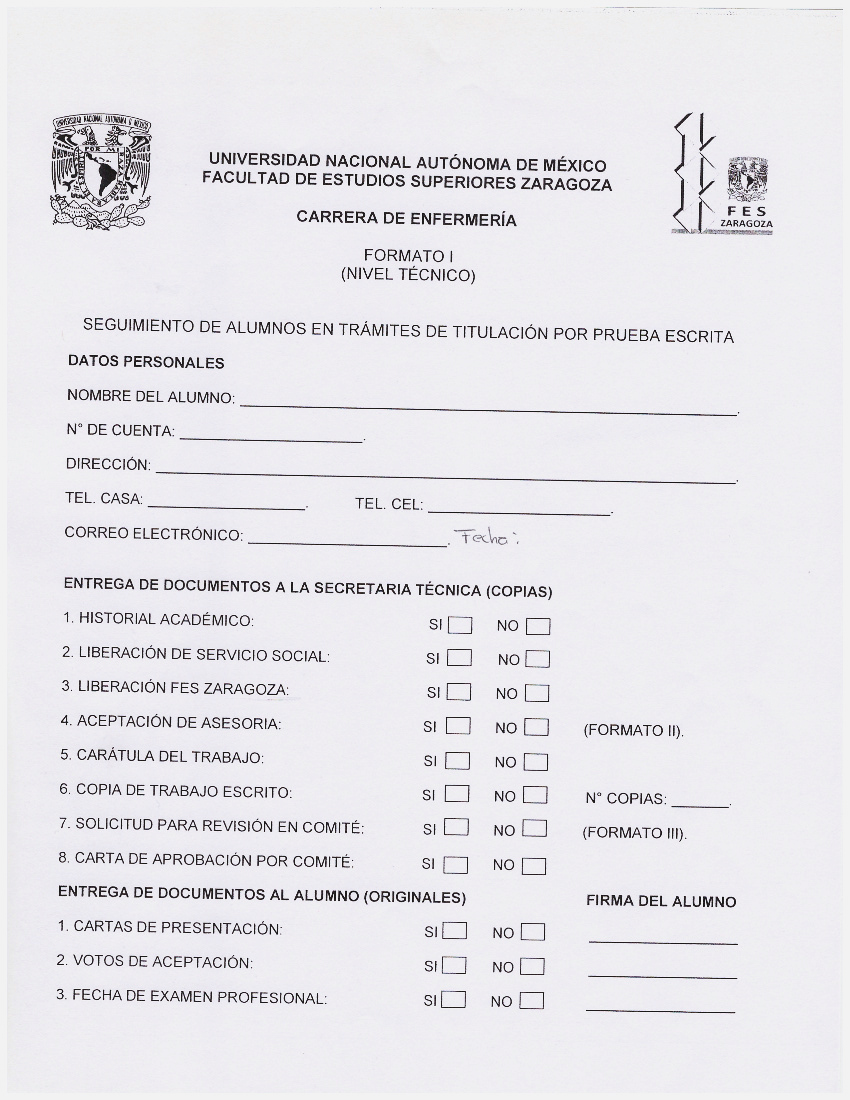 TITULACIÓN ENFERMERÍA Facultad de Estudios Superiores TITULACIÓN ENFERMERÍA Facultad de Estudios Superiores